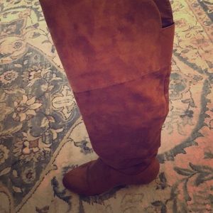 Brown over the knee boots